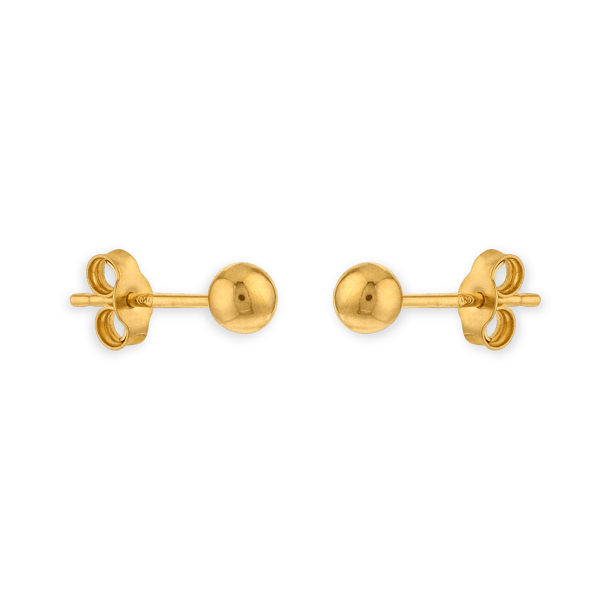 Boucles D'oreilles Or 750 Boule 5mm