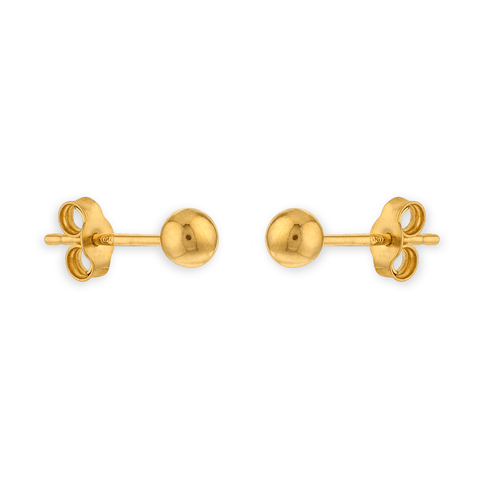 Boucles d'oreilles OR750 grain d'Or 6mm