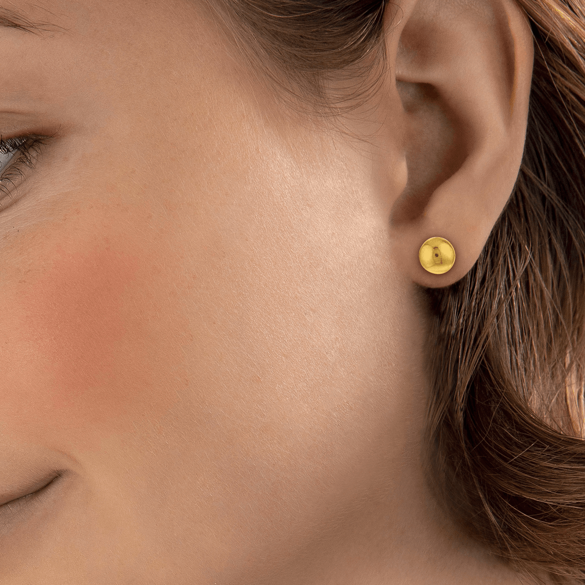 Boucles D'oreilles Or 750 Boule 8mm