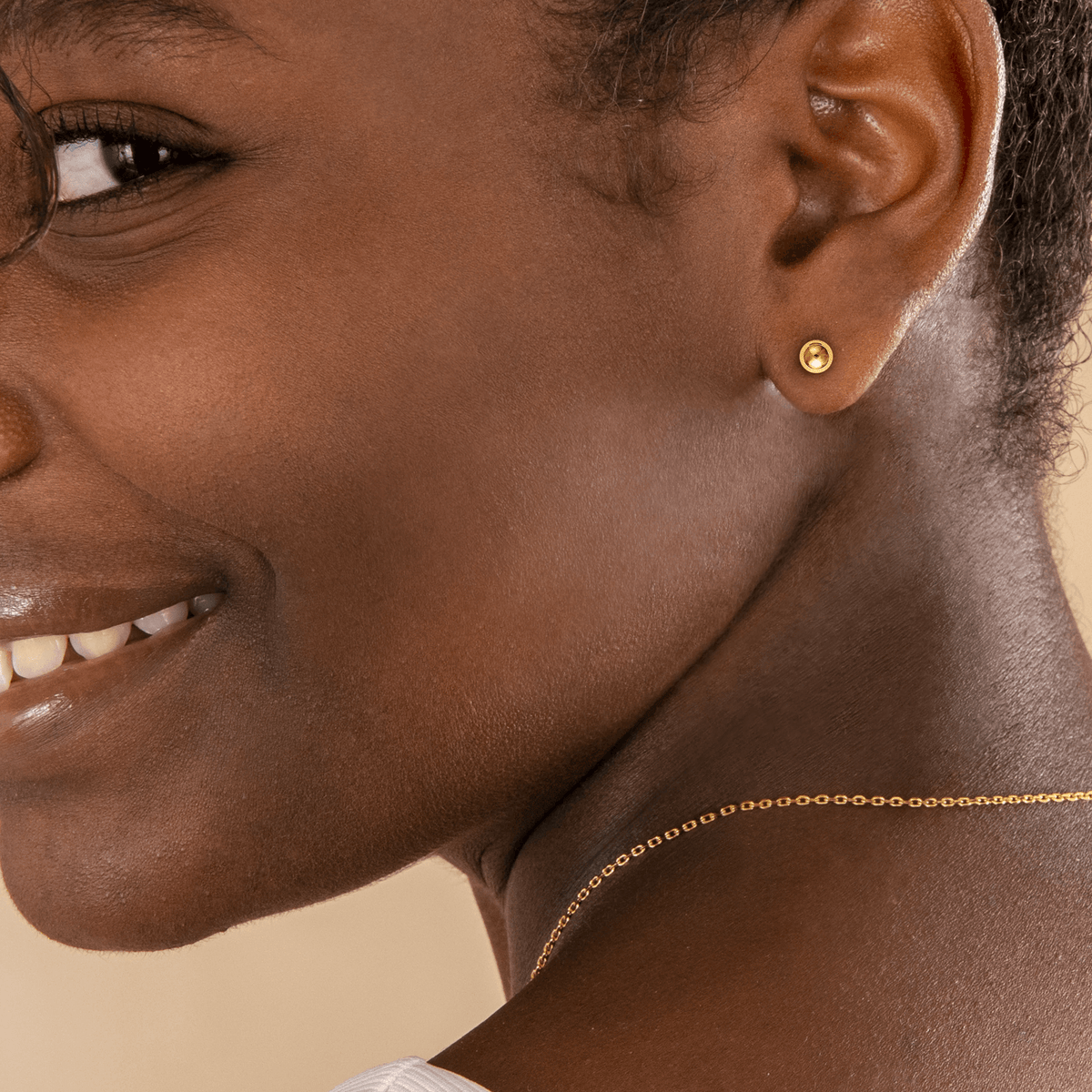 Boucles D'oreilles Or 375 Boule 5mm