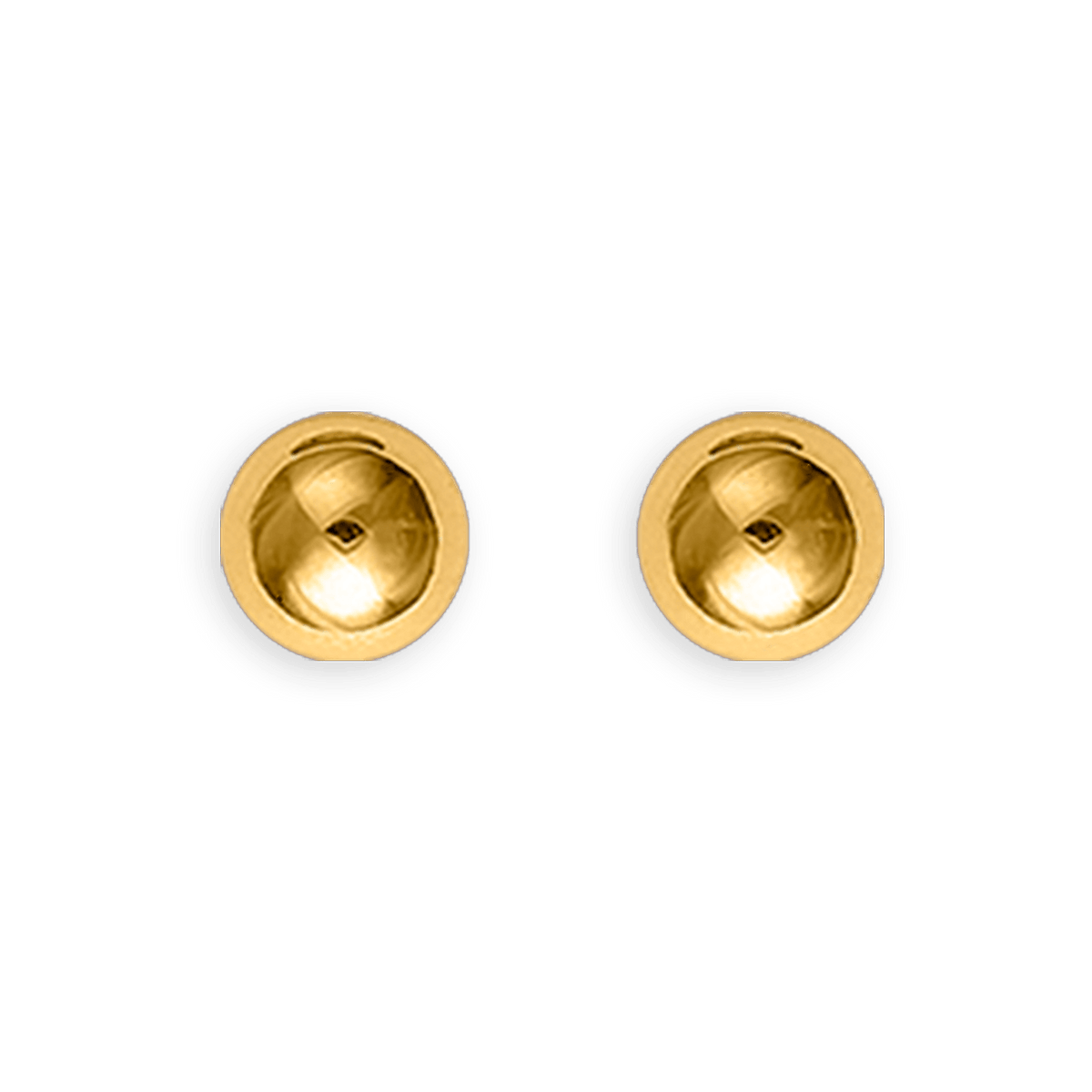 Boucles D'oreilles Or 375 Boule 6mm