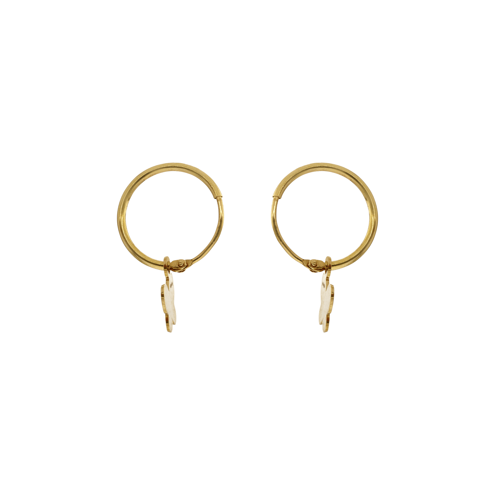 Boucles d'Oreilles Créole Papillon pailletée Rose
