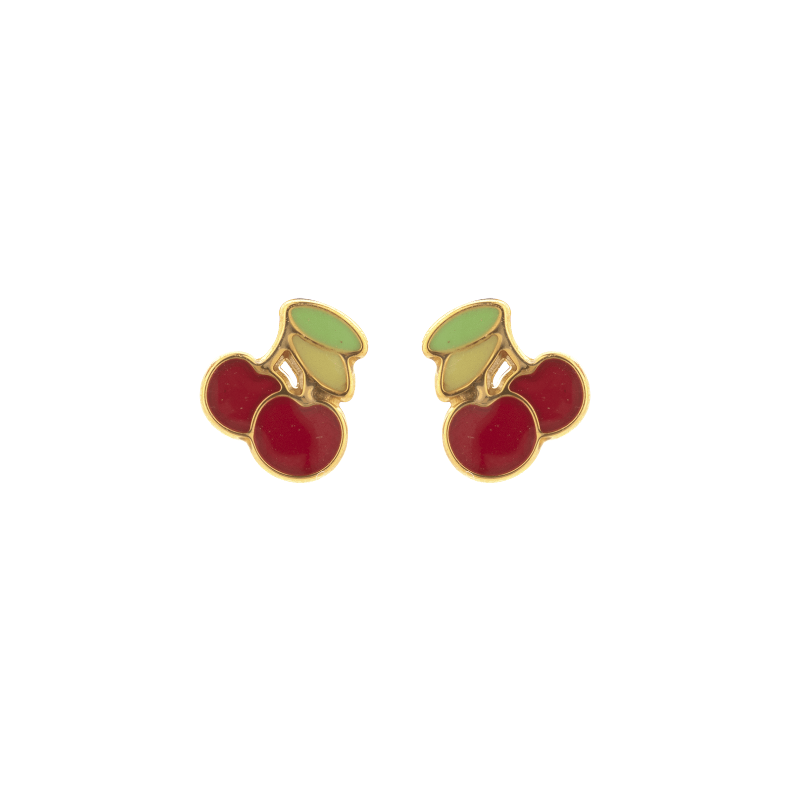 Boucles D'oreilles Cerises Or375