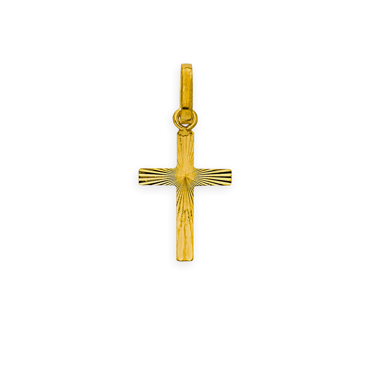 Croix Or 375 Diamantée 10*20mm Avec Bélière
