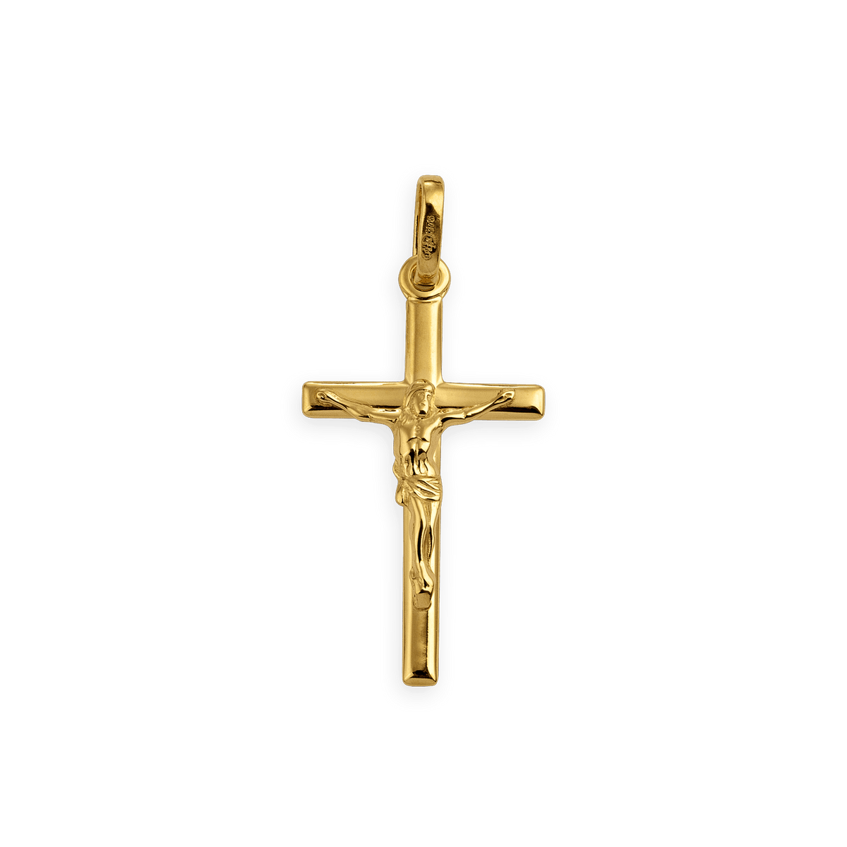Croix Christ Or 375 12*25mm Avec Bélière