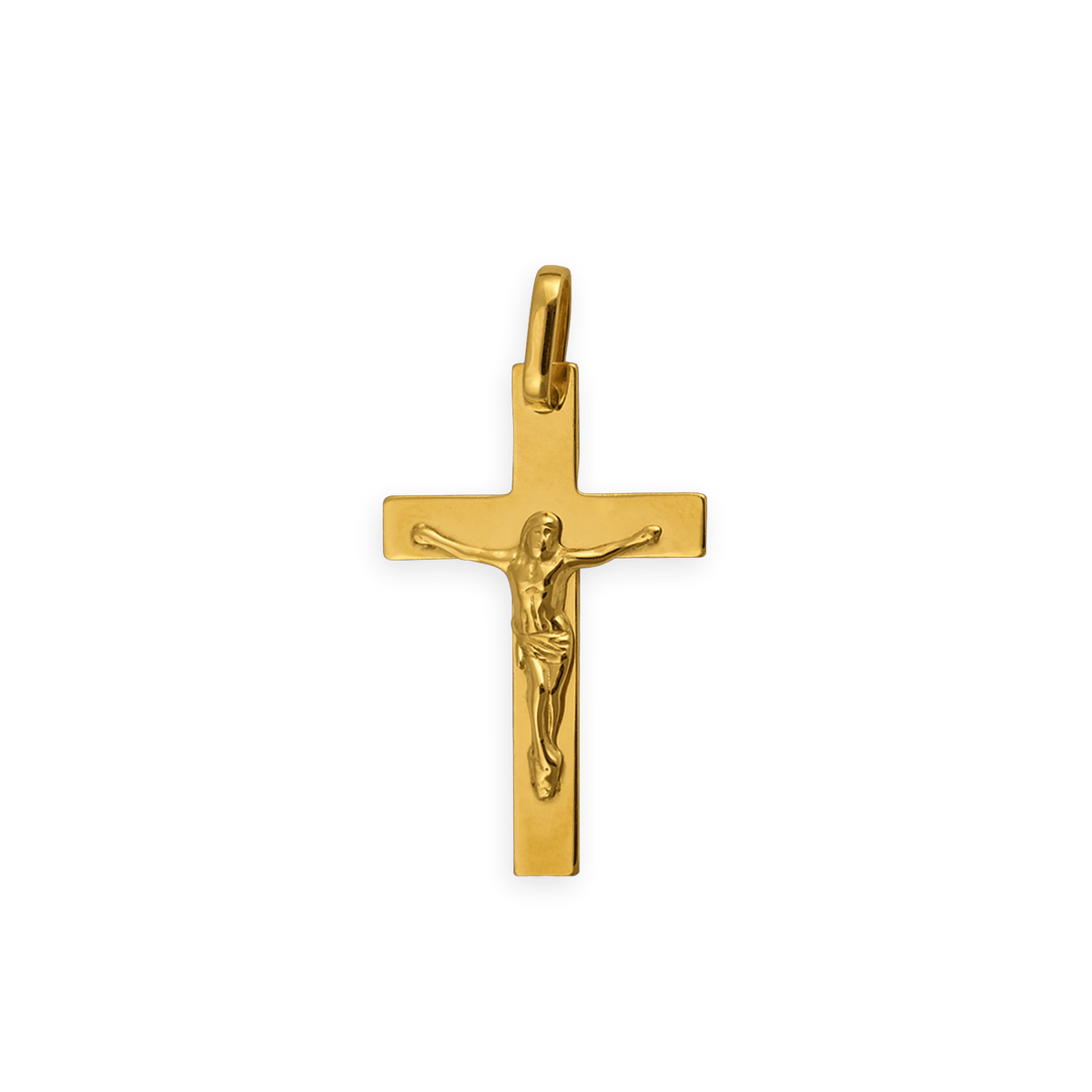 Croix Christ Or 375 14.15*29mm Avec Bélière