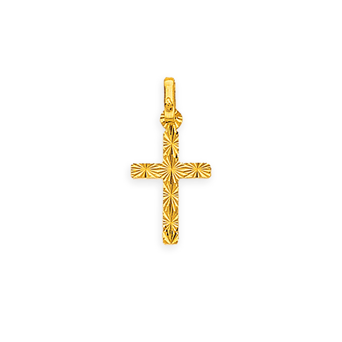 Croix Or 375 Diamantée 10*20mm Avec Bélière