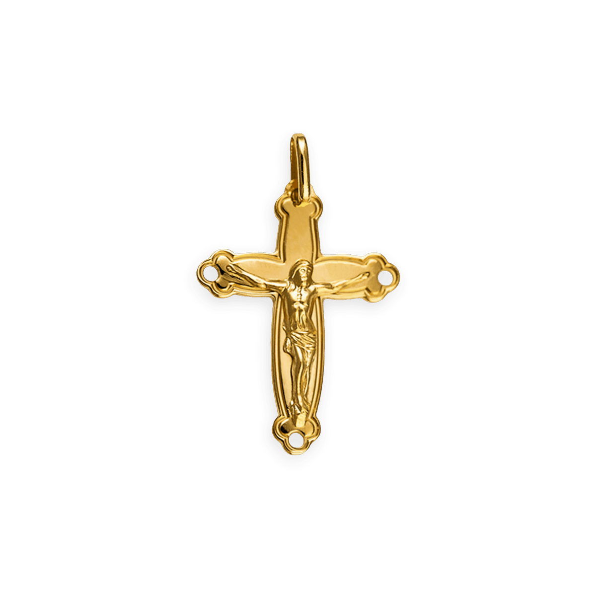 Croix Christ Or 375 15*23mm Avec Bélière