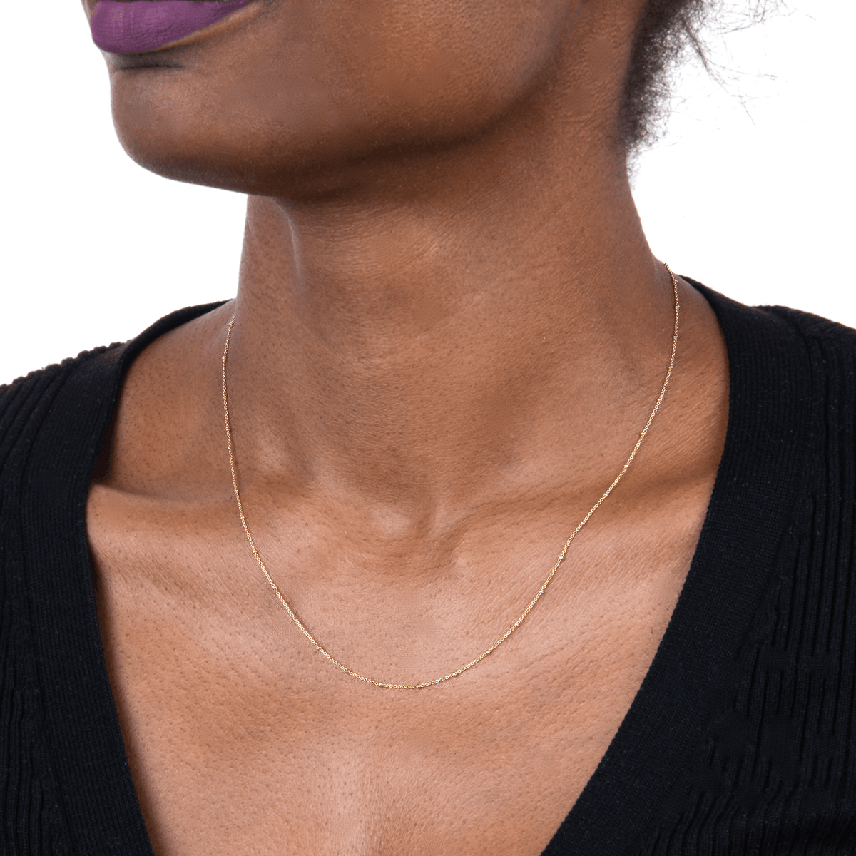Collier Chaîne Fantaisie Boules Or 750 42 à 45cm