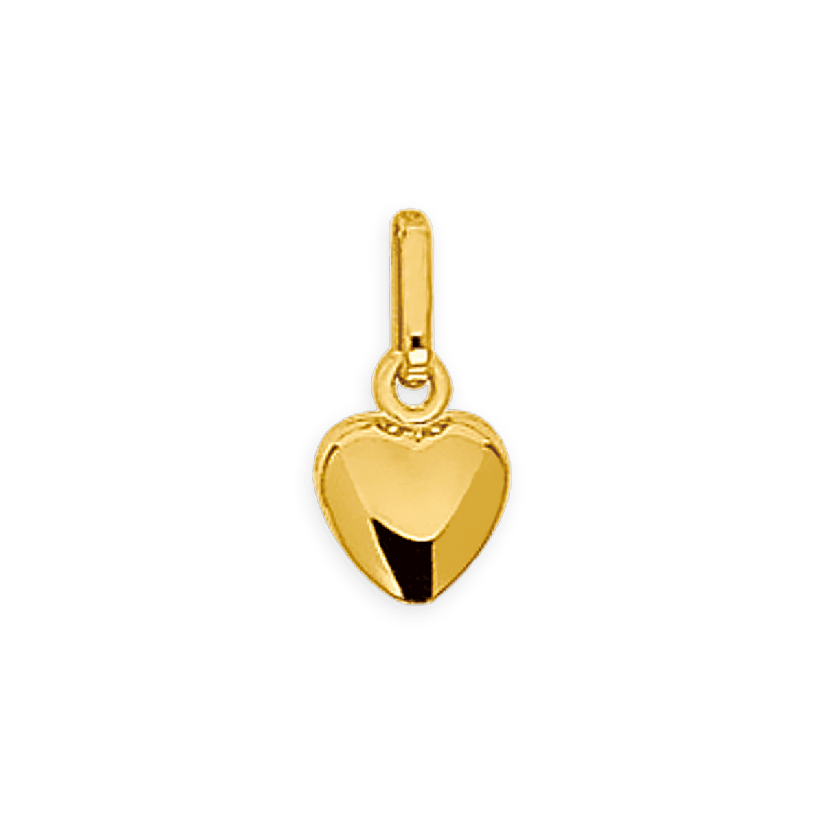 Pendentif Or 375 Cœur 6*11mm Avec Bélière