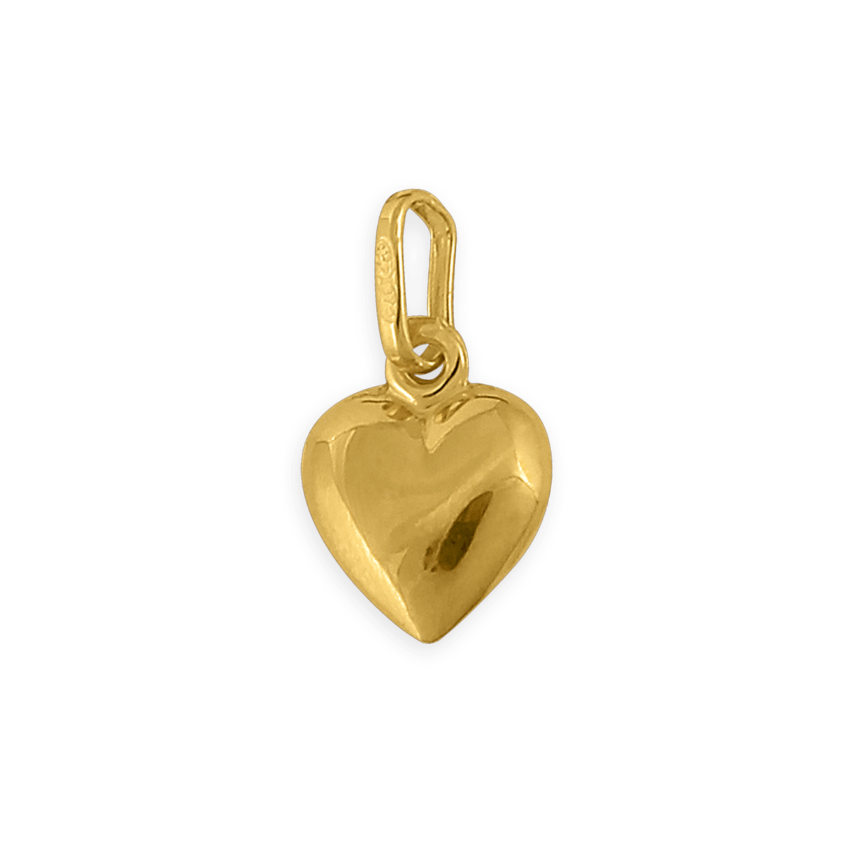 Pendentif Or 375 Cœur 7*18mm Avec Bélière