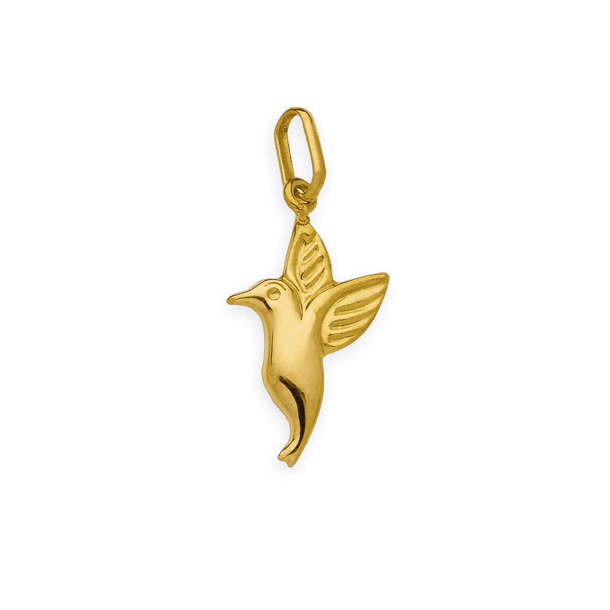 Pendentif Or 375 Colibri 8*18mm Avec Bélière