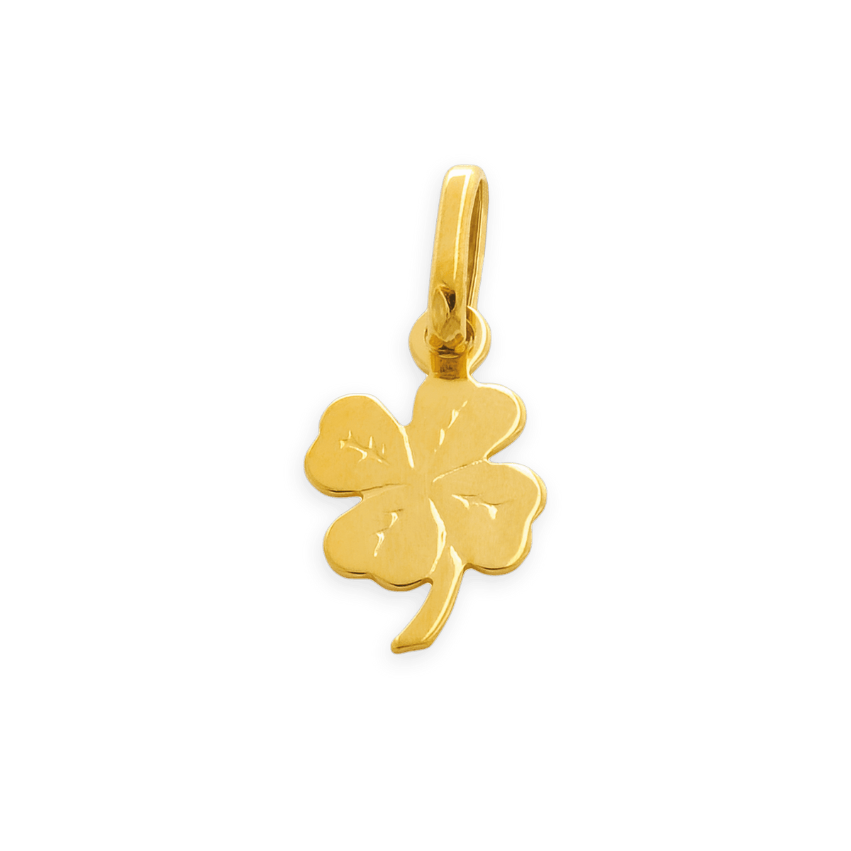 Pendentif Or 375 Trèfle 8*16mm Avec Bélière