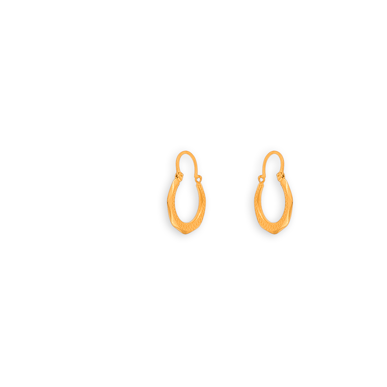 créoles or 9 carats estampées 16mm