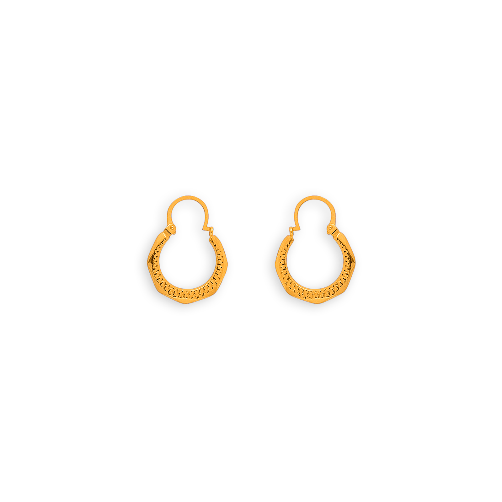 créoles or 9 carats estampées 16mm