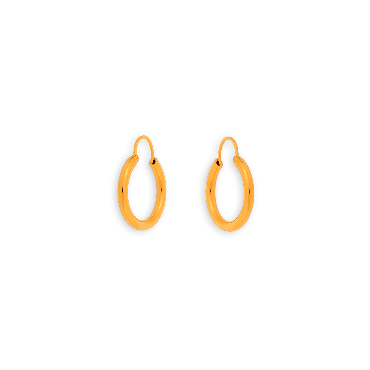 Créoles Or 375 20mm Tube 2.5mm