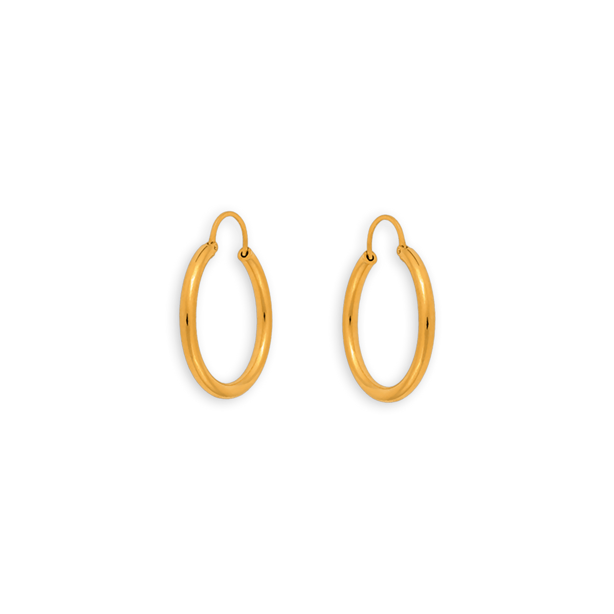 Créoles Or 375 25mm Tube 2.5mm