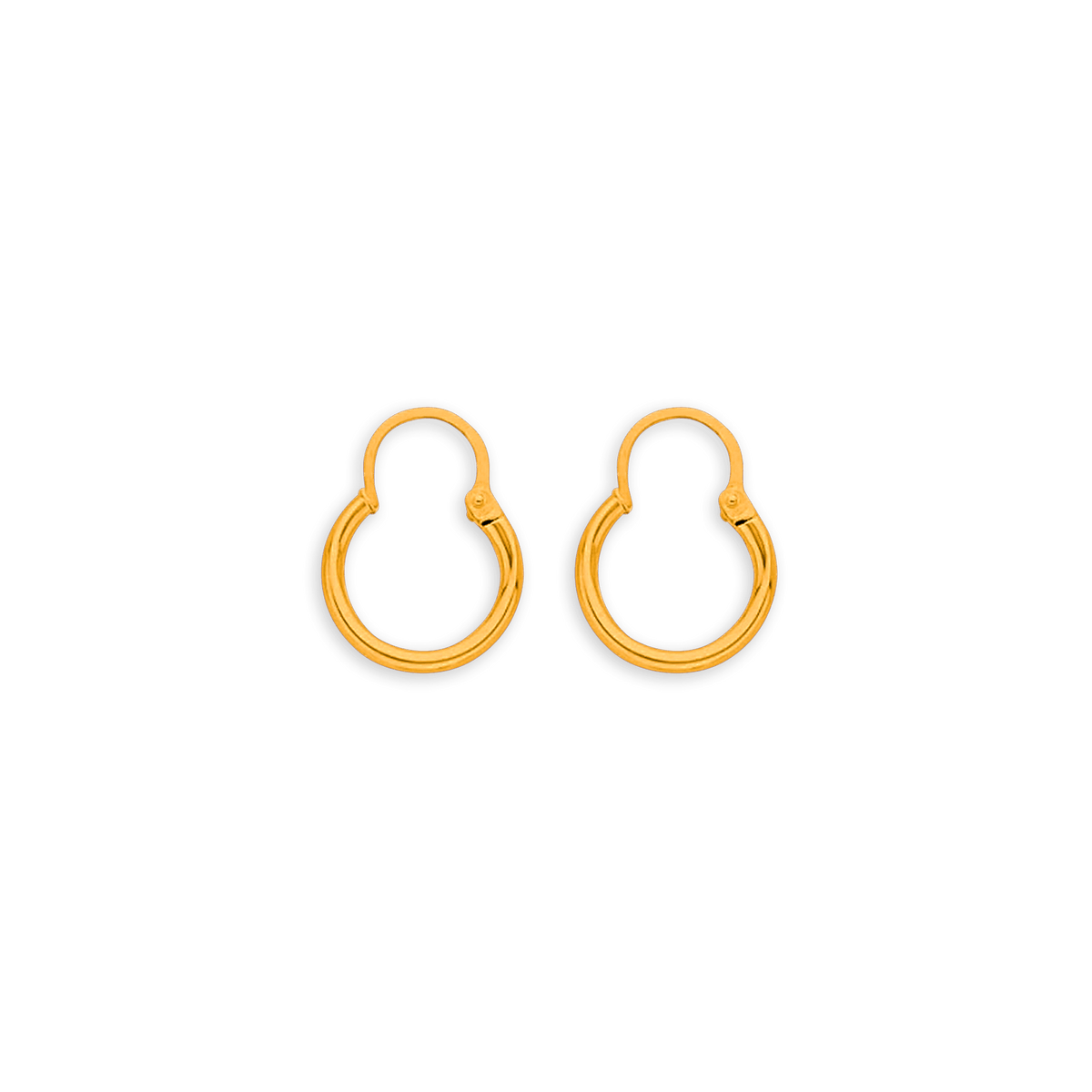 Créoles Or 375 14mm Tube 2mm