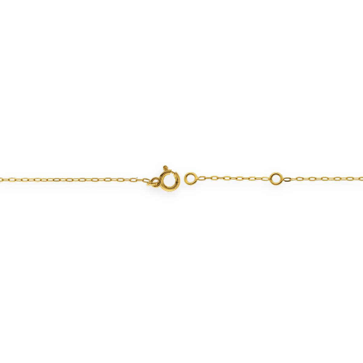 Chaîne Cheville Or 375 1.2mm 25 à 27cm Cœur 9mm
