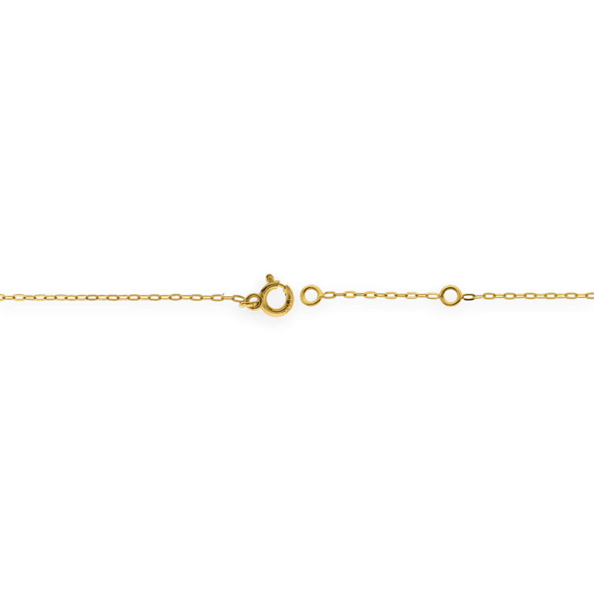 Chaîne Cheville Or 375 1.2mm 25 à 27cm Trèfle 6.5*9mm