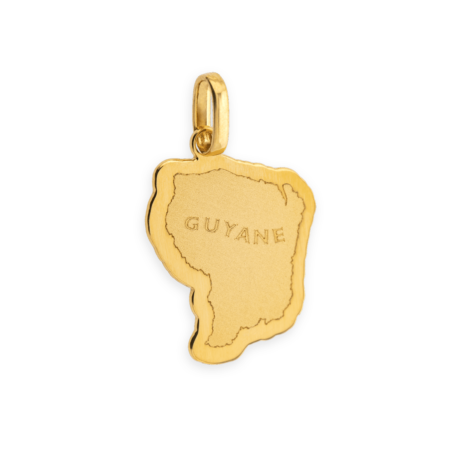 Pendentif Carte Guyane avec bélière Or750