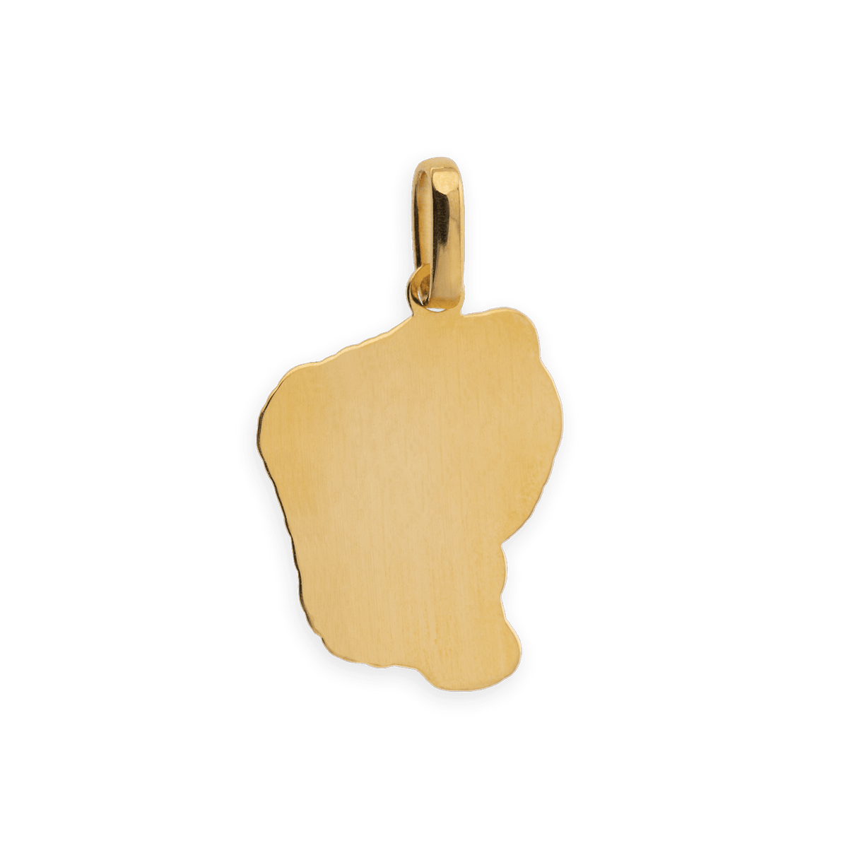 Pendentif Or 750 Carte Guyane 12*21mm Avec Bélière