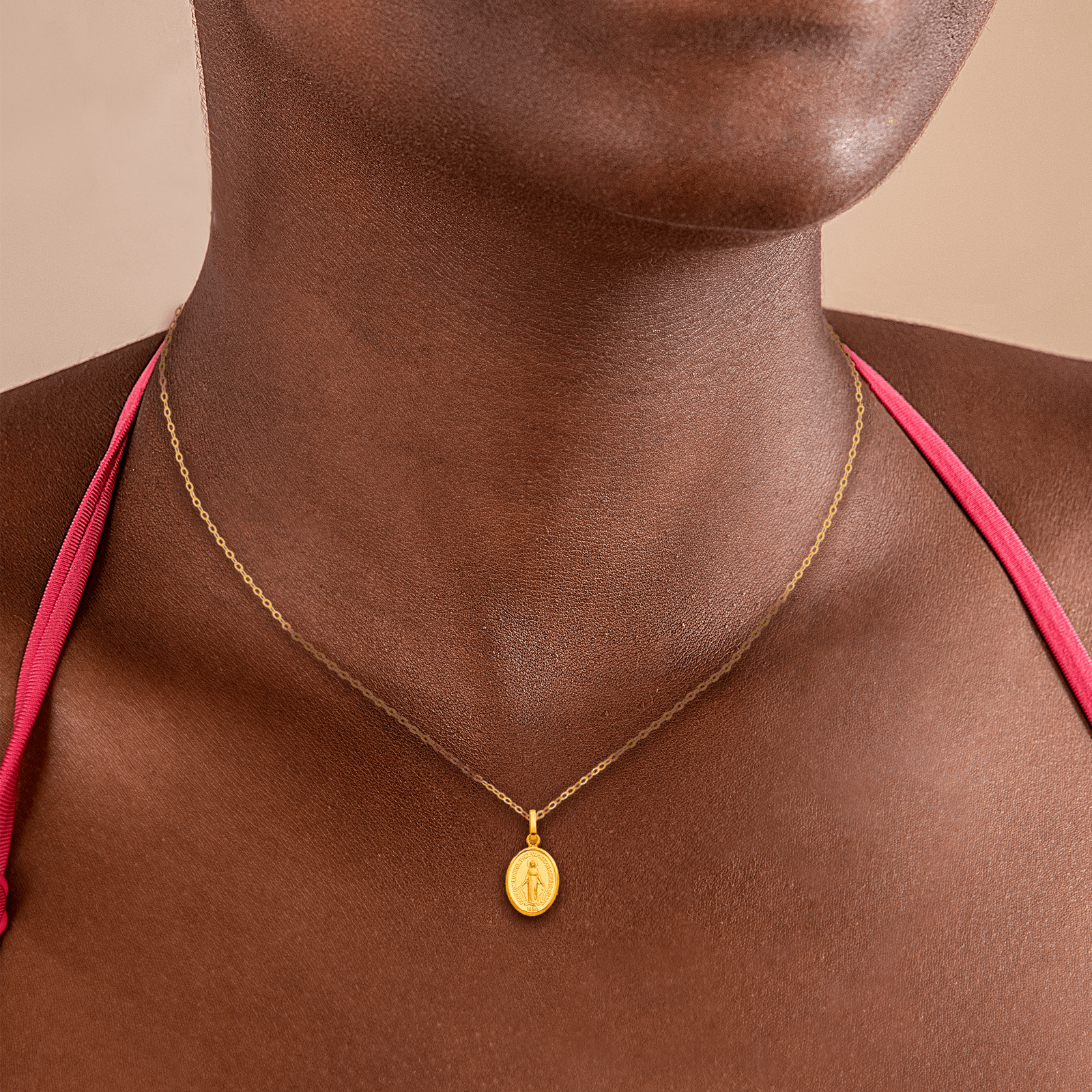 Médaille Or375 Vierge Miraculeuse avec bélière
