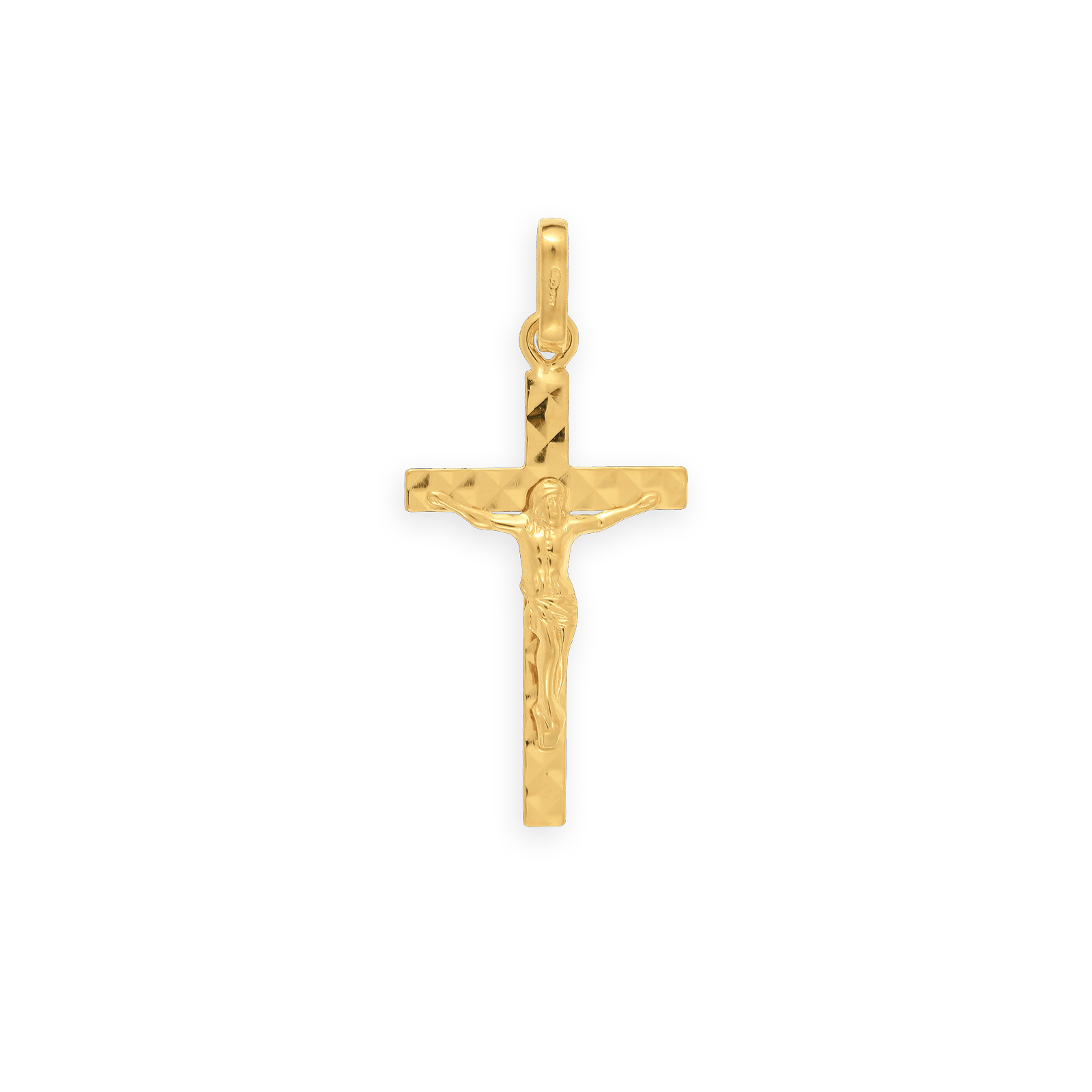Croix Christ Or375 avec bélière