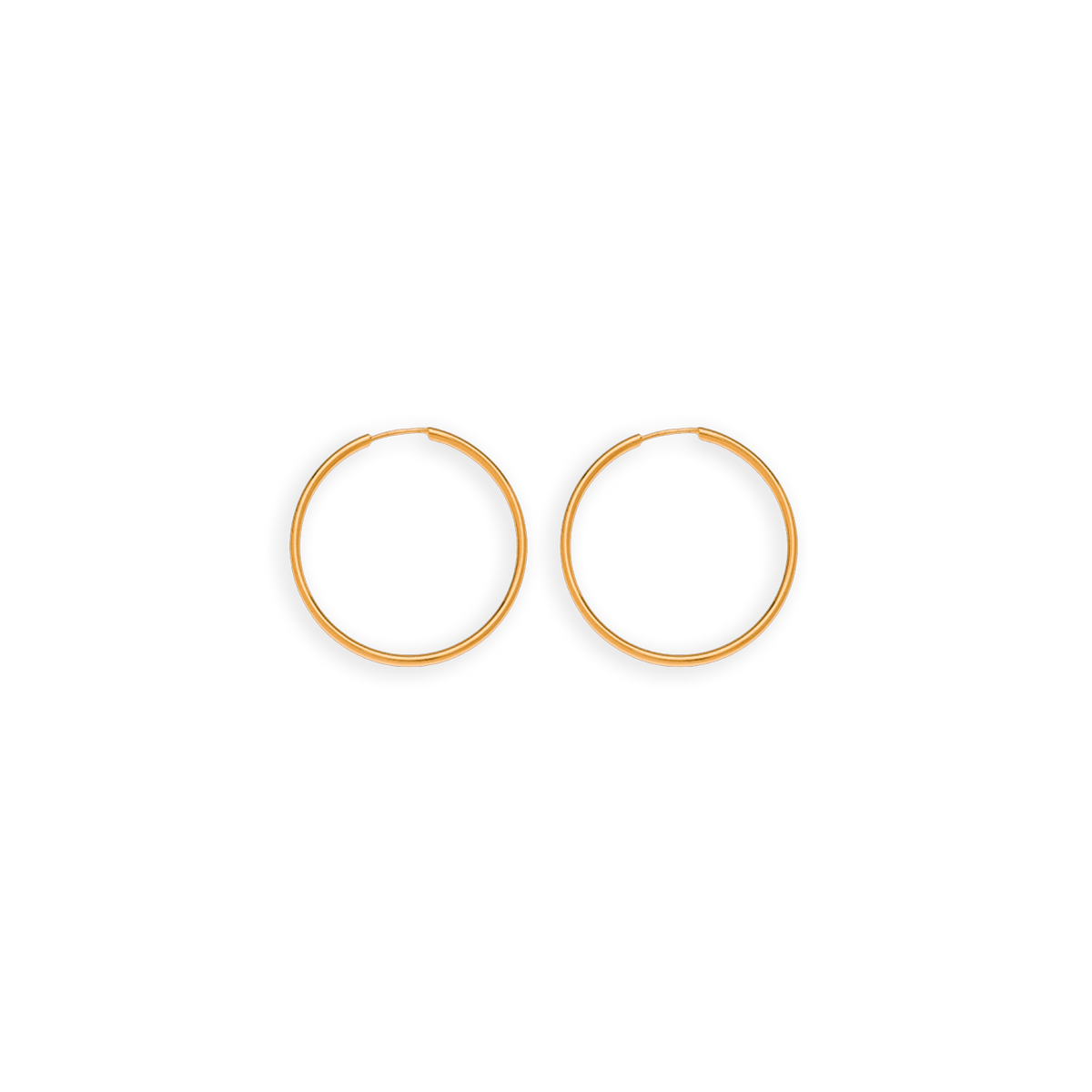 Créoles Or 375 20mm Tube 1.5mm