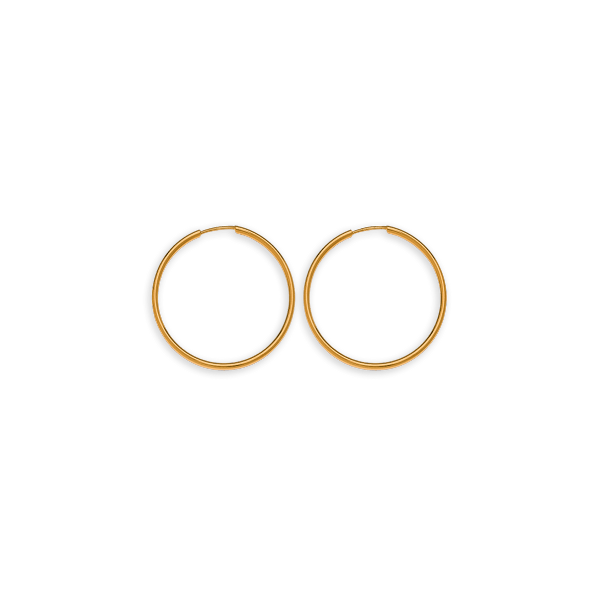 Créoles Or 375 25mm Tube 1.5mm