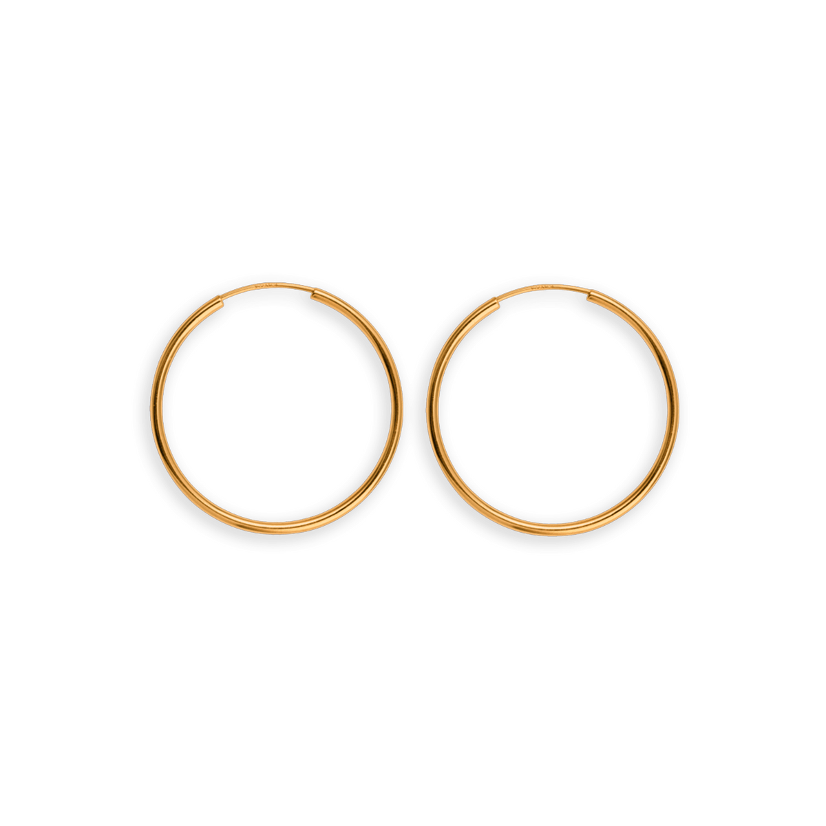 Créoles Or 375 30mm Tube 1.5mm