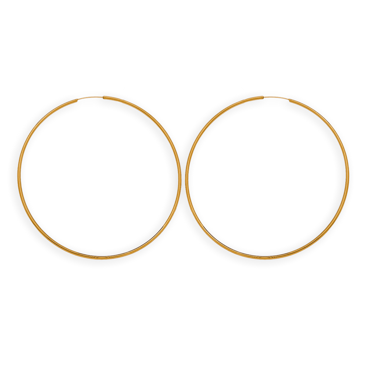 Créoles Or 375 60mm Tube 1.5mm