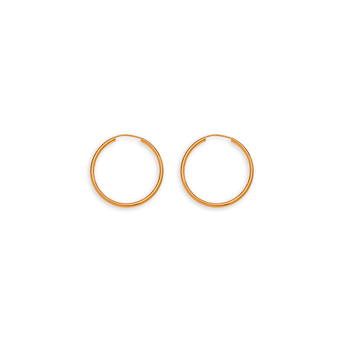 Créoles Or 375 15mm Tube 1.5mm