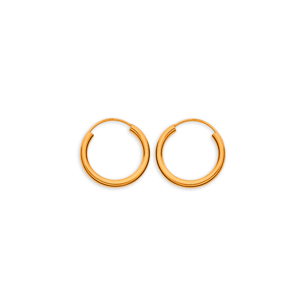 Créoles Or 375 16mm Tube 2mm