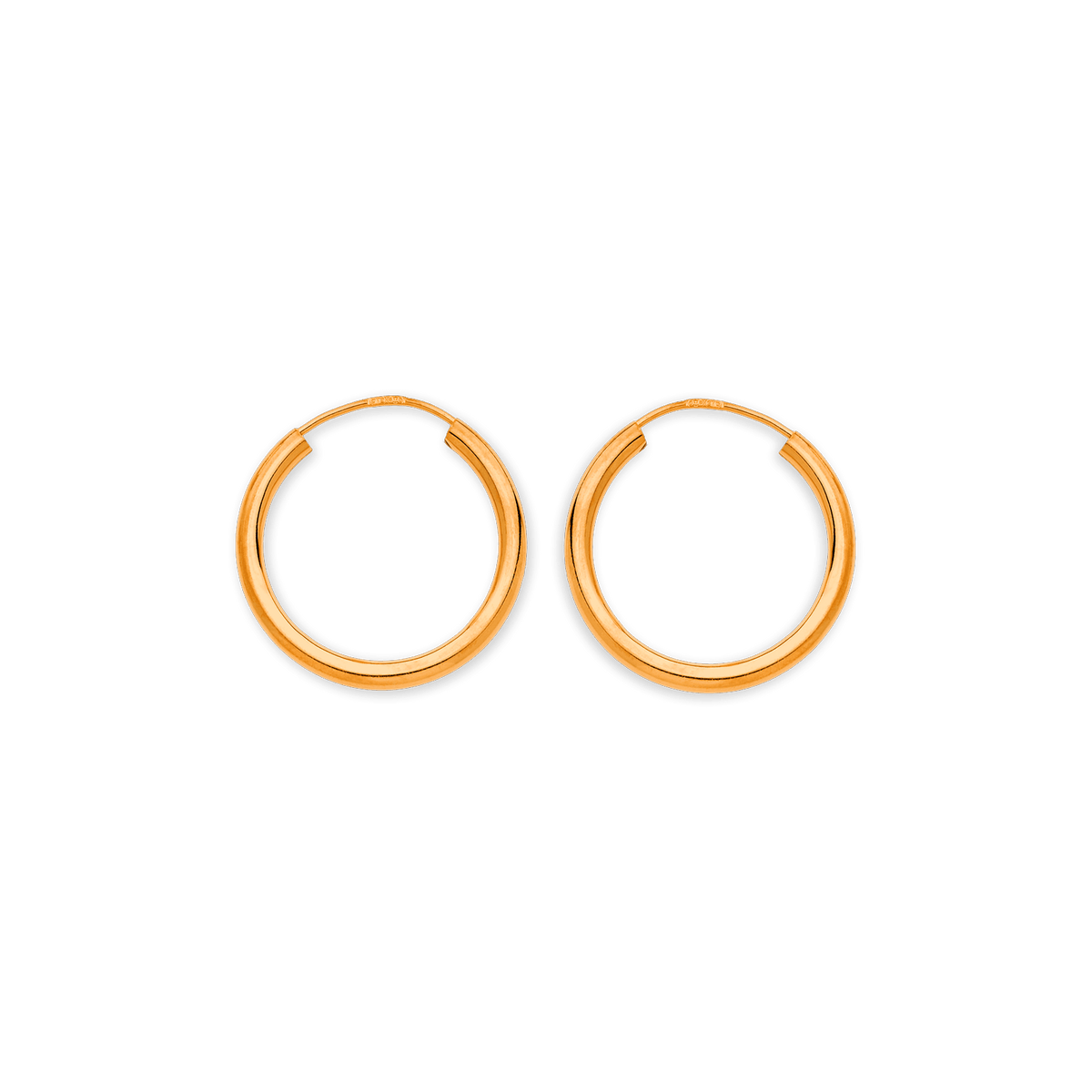 Créoles Or 375 20mm Tube 2mm