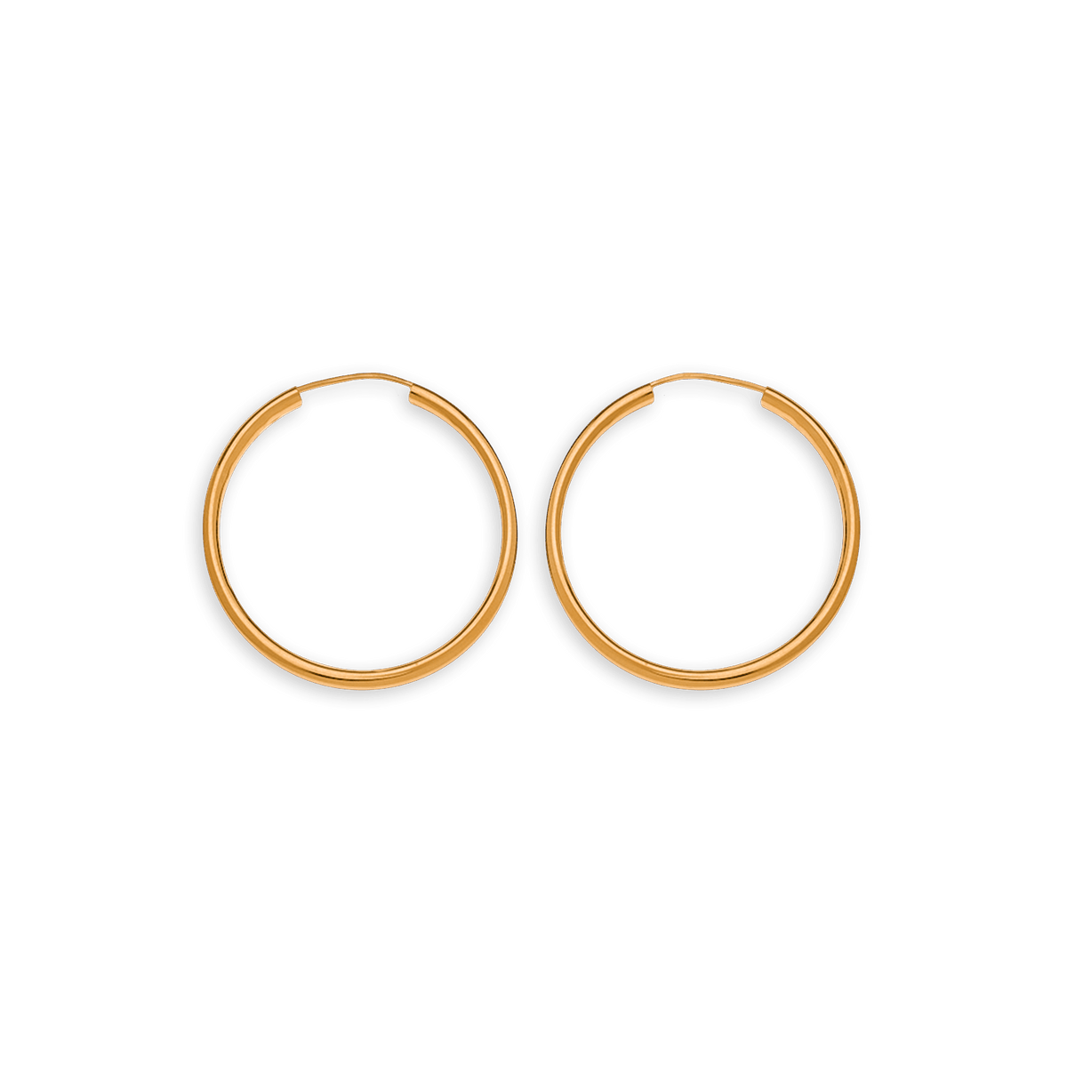 Créoles Or 375 30mm Tube 2mm