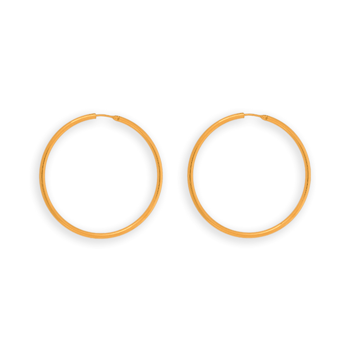Créoles Or 375 55mm Tube 2.5mm