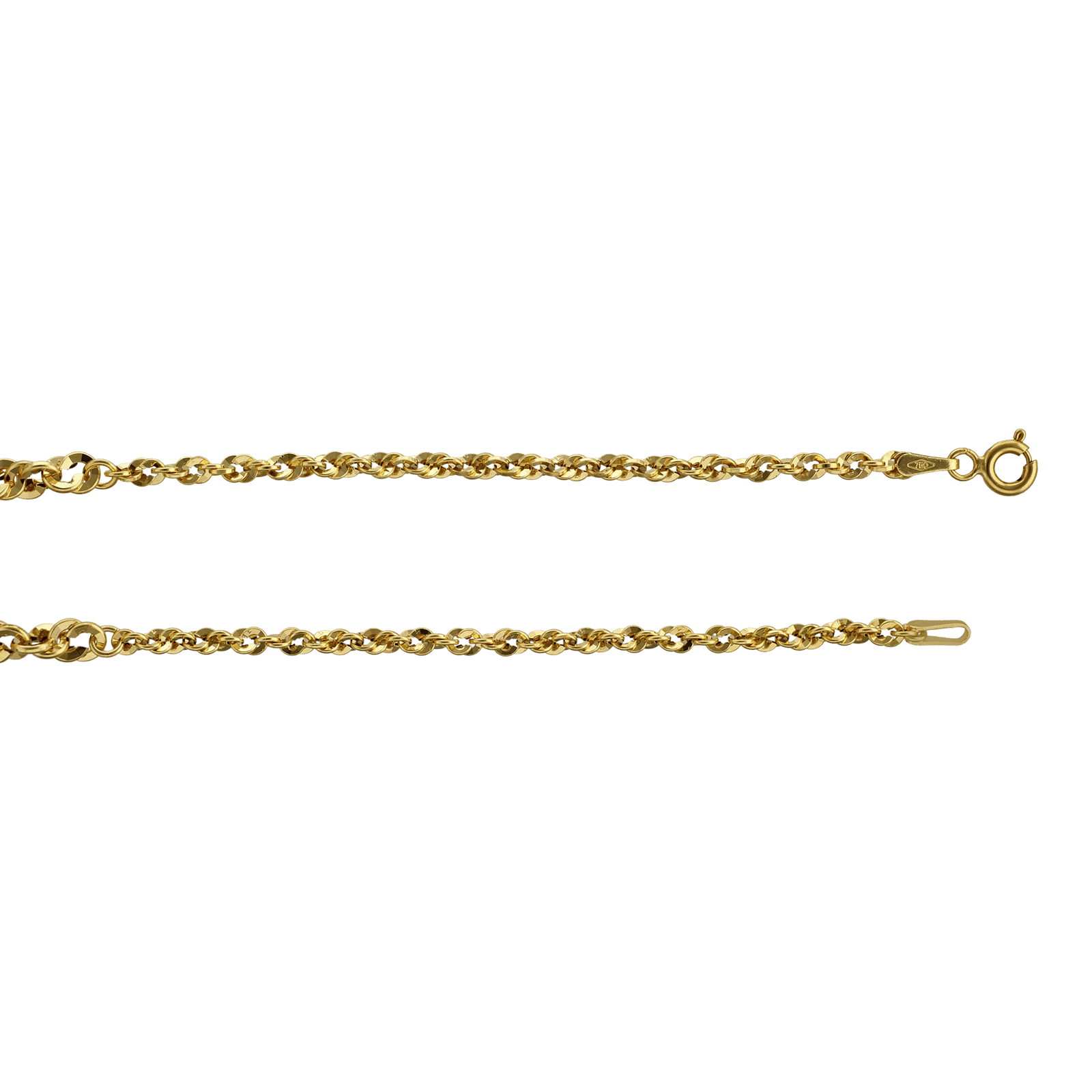 Bracelet corde chute Diamanté 3.80 millimètres 19 centimètres