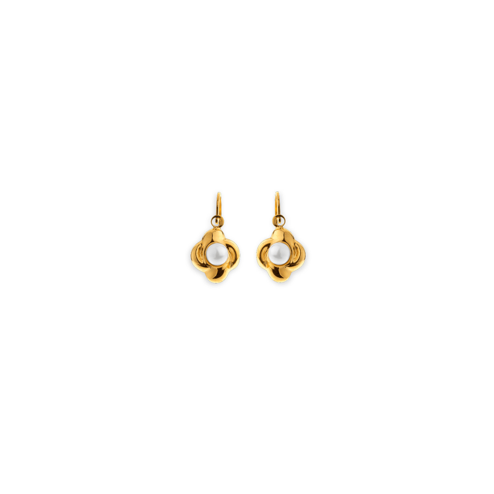 Boucles D'oreilles Or375 Pendant 15mm Au Total Perle de Culture 3.5mm