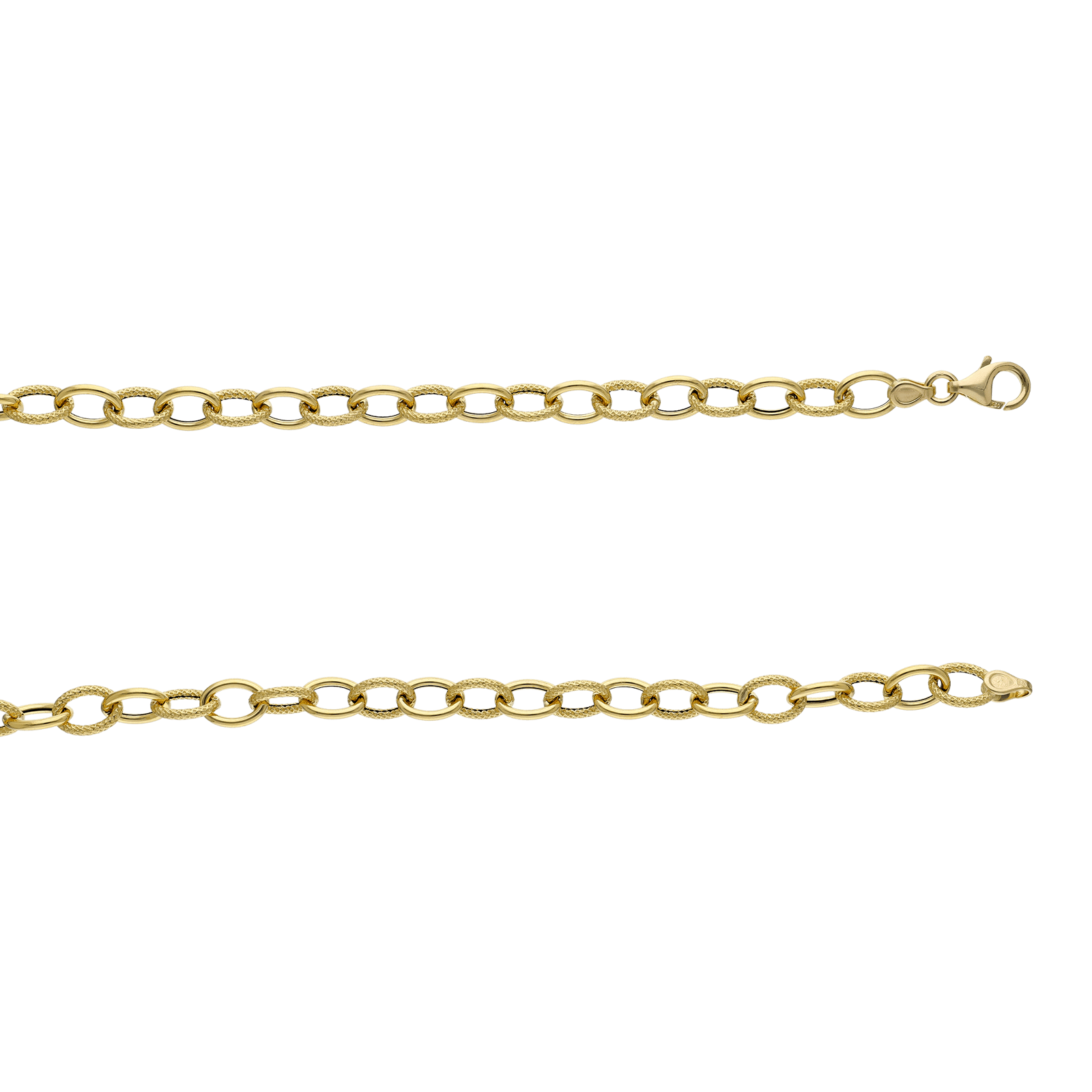 Collier Forçat antillais Lisse et Godronné 50 centimètres