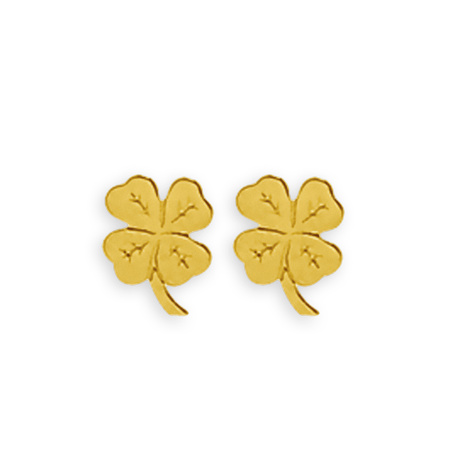 Boucles D'oreilles Or375 Puces Trèfle 5*6mm