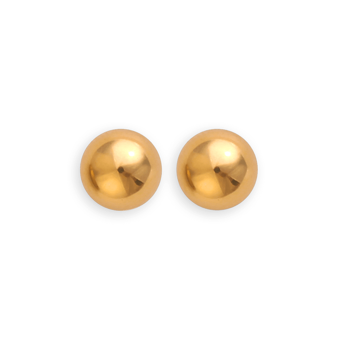 Boucles D'oreilles Or 375 Bouton 8mm