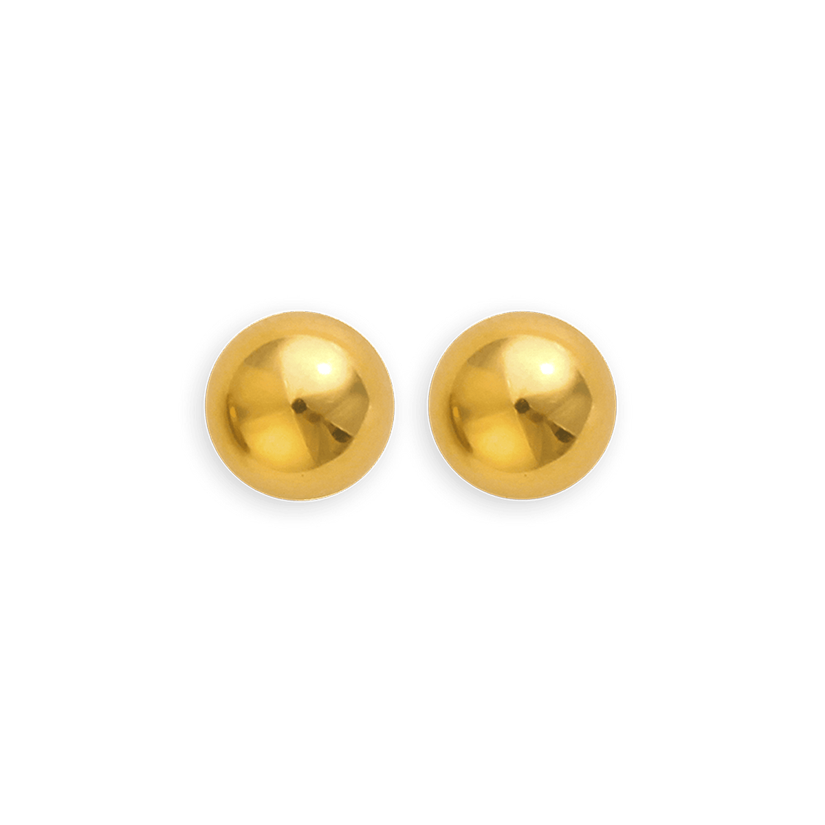 Boucles D'oreilles Or 375 Bouton 10mm