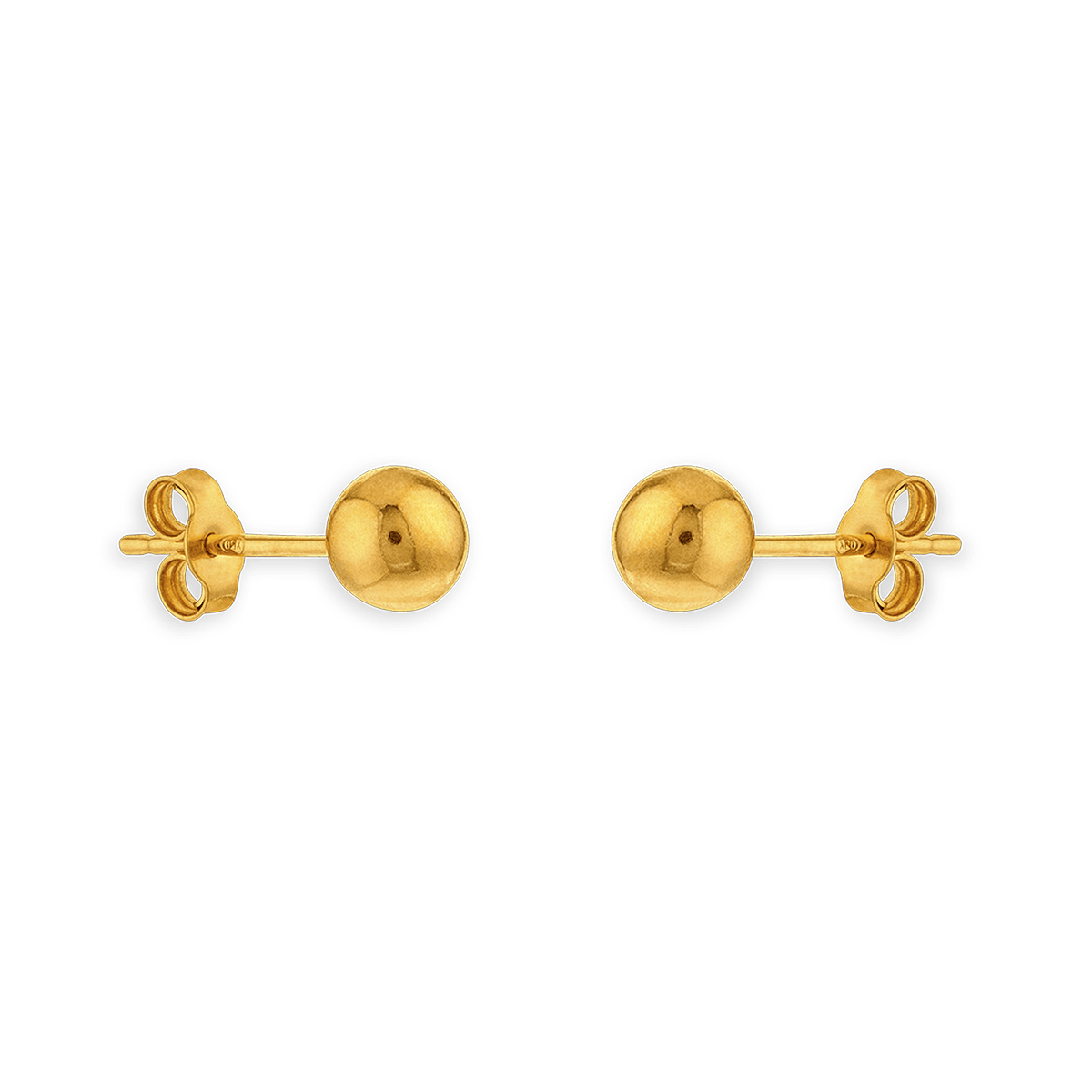 Boucles D'oreilles Or 375 Bouton 8mm