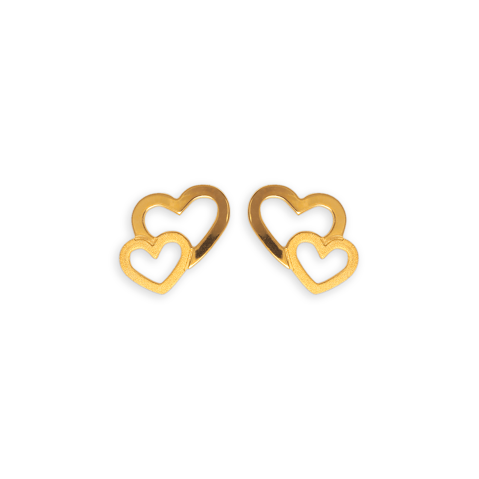 Boucles D'oreilles Or 375 Cœurs 9*9mm