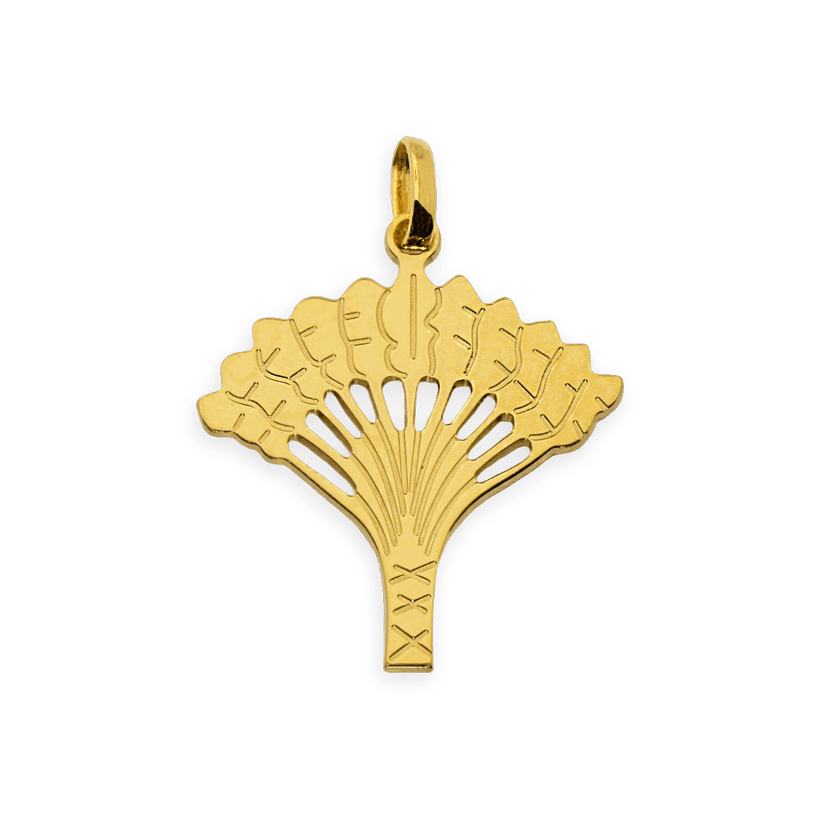 Pendentif Or 375 Arbre du Voyageur 20*27mm Avec Bélière