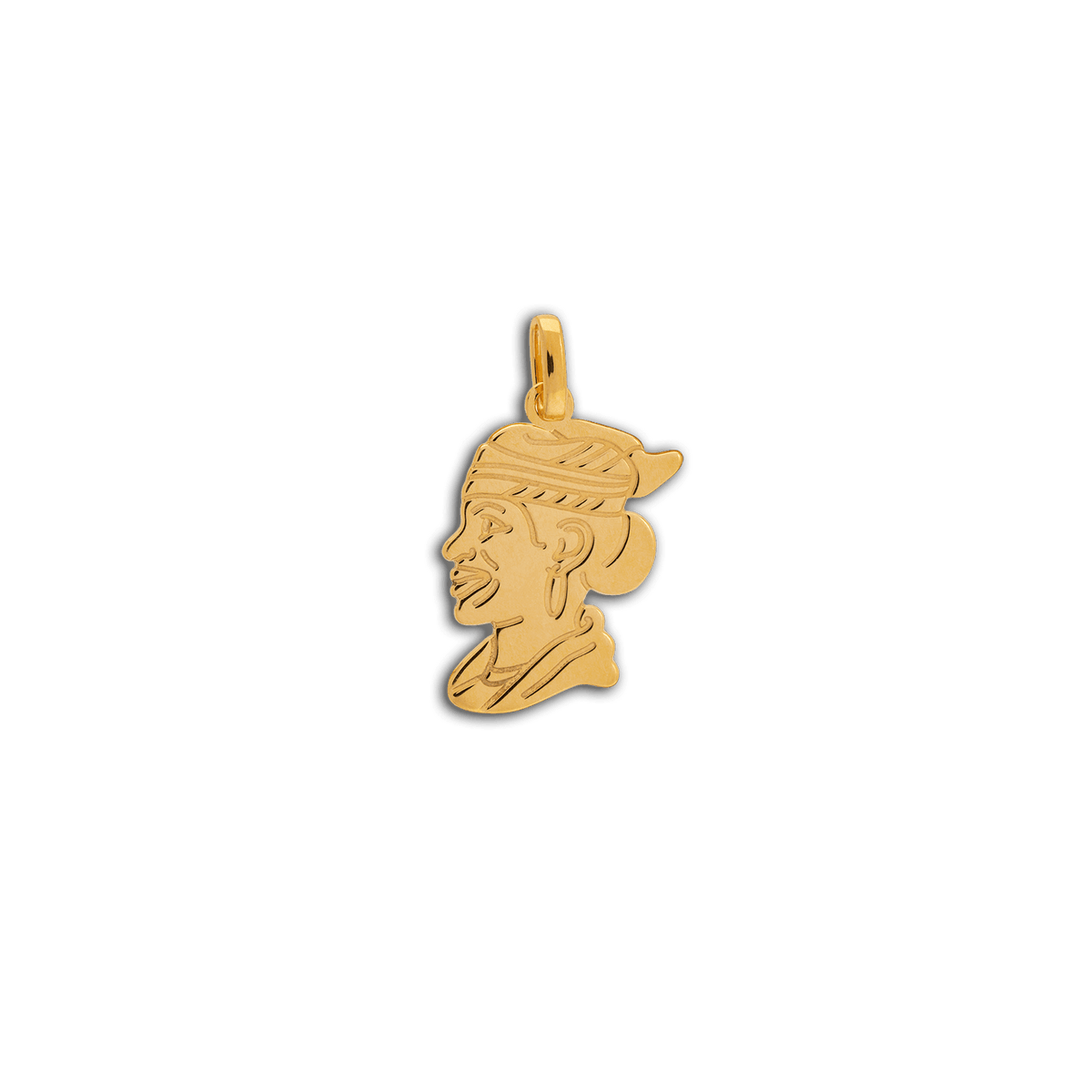 Pendentif Or 750 Cayennaise 10.5*20mm Avec Bélière