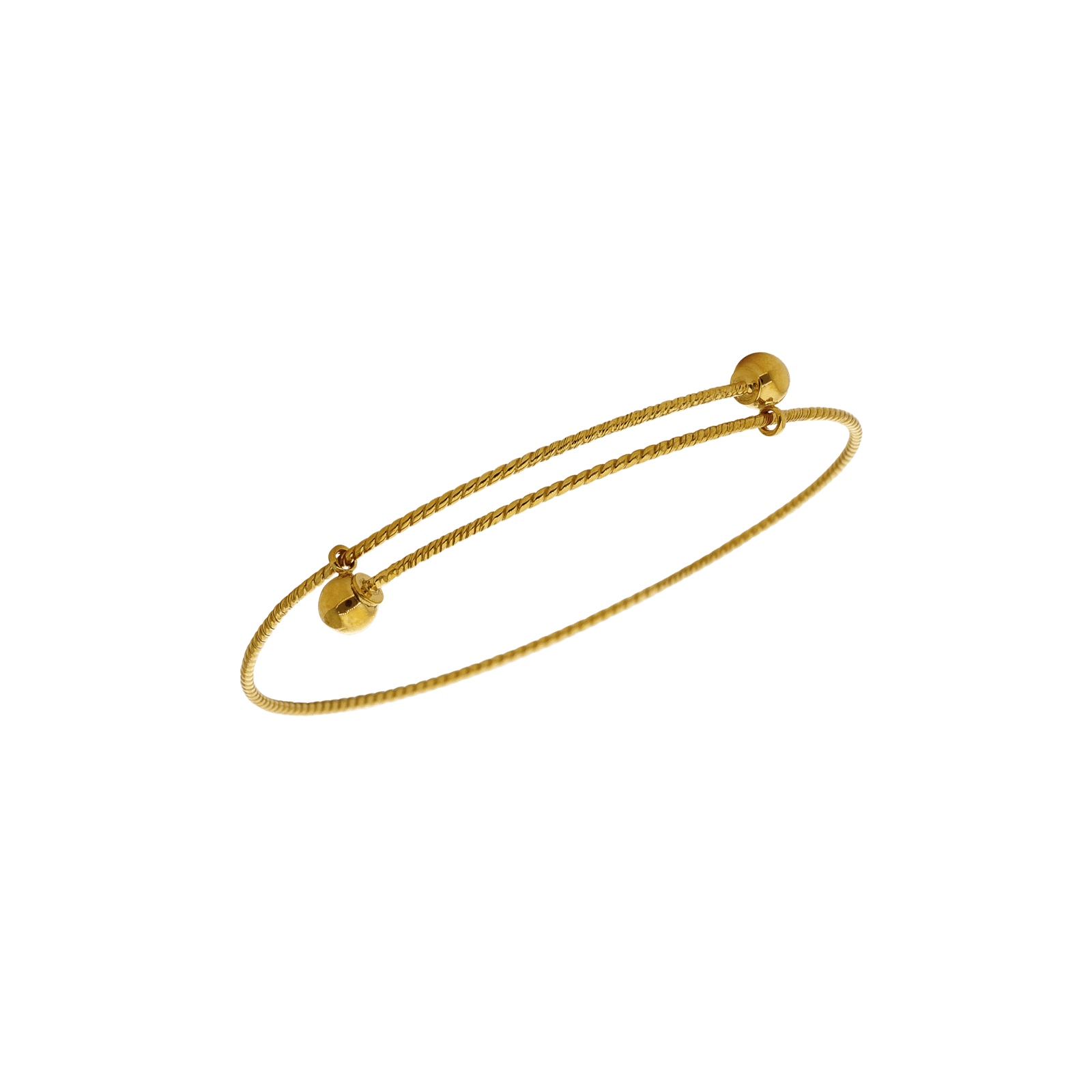 Bracelet Jonc réglable 2 boules