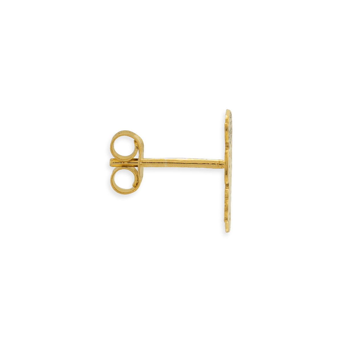 Boucles D'oreilles Or 750 Cayennaise Email Pailleté 7*10mm