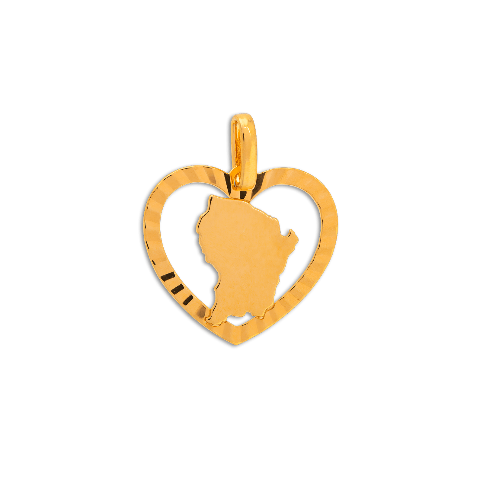 Pendentif Coeur Diamanté Guyane